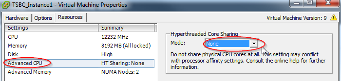 vmware adv cpu