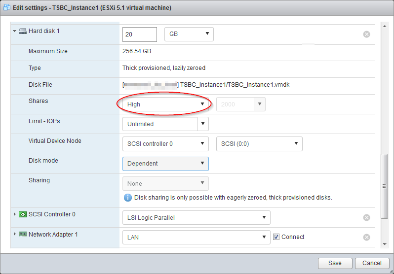 vmware web disk res