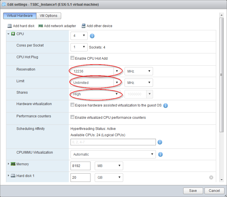 vmware web cpu