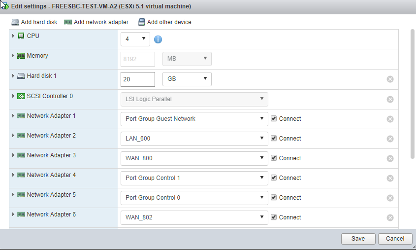 VMware multiple network adapters