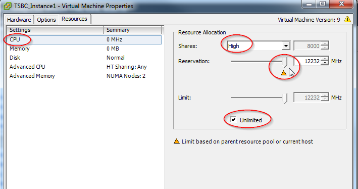 vmware cpu