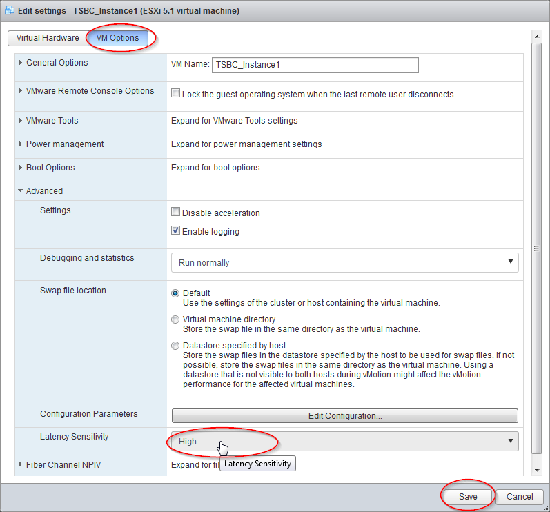 vmware web latency