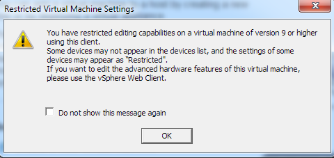 Vmware restricted